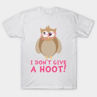 Funny Owl - I Don't Give a Hoot T-Shirt